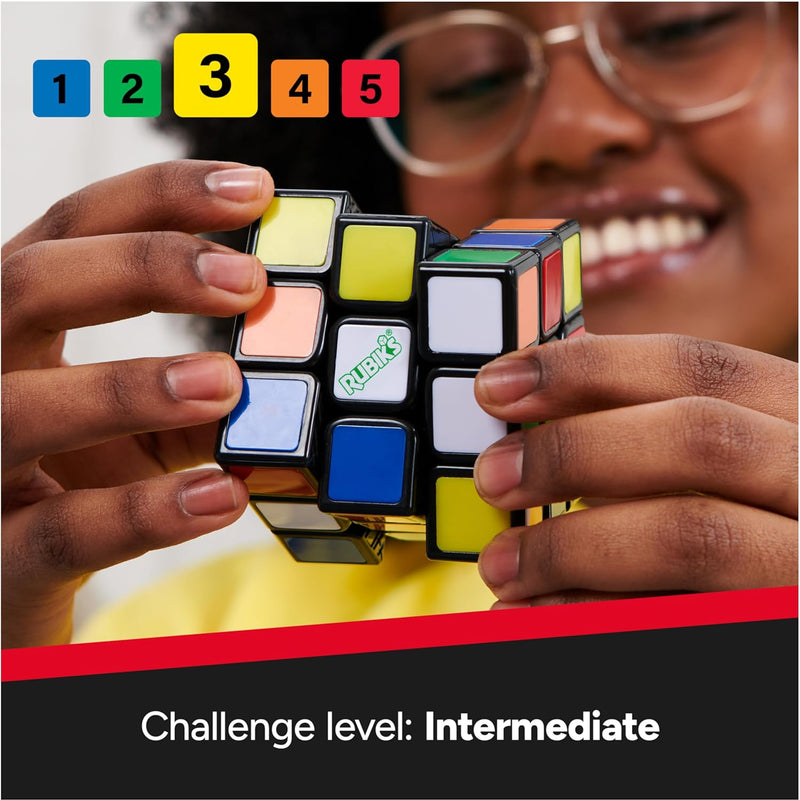 Rubik's Re-Cube 3x3 Cube Made with 100% Recycled Plastic, Color-Matching Puzzle for Ages 8 & Up