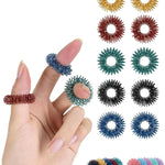 Mr. Pen- Spiky Sensory Rings, 10 Pack, Jewel Tones, Stress Relief Fidget Sensory Toys, Fidget Ring for Anxiety, Massager, Individuals with BFRB, ADHD and Attention Disorder