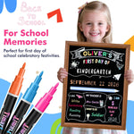 Timart Extra Fine Tip Chalk Markers (8 Pack 1mm Point), Liquid Chalk Pens - Dry Erase Marker Pens for Blackboard, Chalkboards, Windows, Glass, Bistro, Cars, Signs, Chalkboard Labels Included