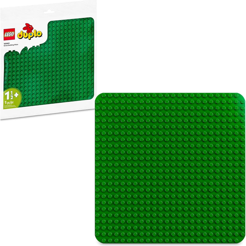 LEGO DUPLO Green Building Plate - 1.5+ Years Learning Toy for Toddlers and Preschool Kids, 10460 Green Base Plate