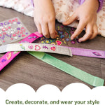 Melissa & Doug Design-Your-Own Bracelets with 100+ Sparkle Gems & Glitter Stickers for Kids, Ages 4+