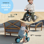 Retrospec 4-Wheel Balance Bike for Toddlers Ages 12-24 Months, First Bike & Toddler Ride-On Toy for 1 Year Old Boys & Girls