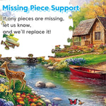 4-Pack 100 Piece Puzzles for Seniors Country Life Large Piece Puzzles for Seniors Puzzle Dementia Alzheimer's Products Activities for Elderly Adults Kids Puzzle for Kids Ages 6-8 8-10