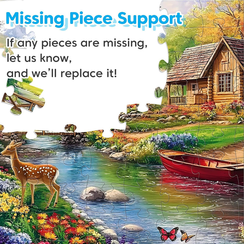 4-Pack 100 Piece Puzzles for Seniors Country Life Large Piece Puzzles for Seniors Puzzle Dementia Alzheimer's Products Activities for Elderly Adults Kids Puzzle for Kids Ages 6-8 8-10