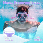 Freela 2 Pack Kids Swim Goggles Mask for Boys Girls 3-14, Tempered Glass Lens 180° HD View with Nose Cover for Pool Beach