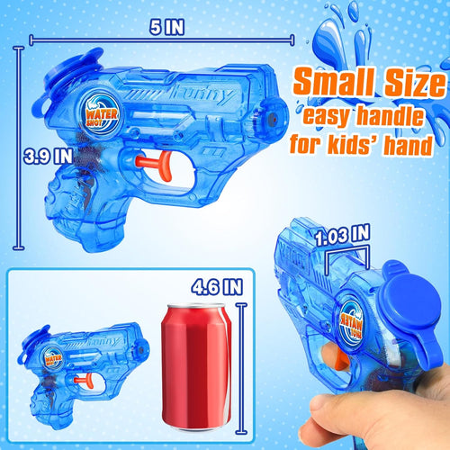 Mini Water Gun for Kids Toddler: 2 Pack Water Guns Soaker Squirts Blasters with Trigger for Boys Girls Bath Toys - Ideal Pool Toys Summer Outdoor Beach Fighting Play