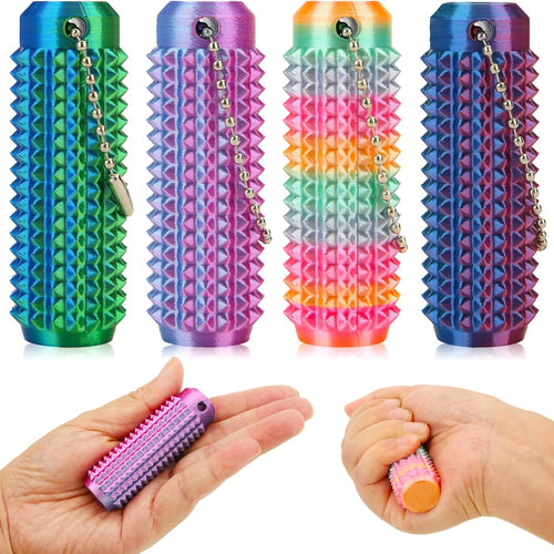 4 Pack Little Ouchies Pain Fidget, Pain Stim Fidget Toys for Adults and Teens 3D Printed Stim Sensory Toys for Birthday Stocking Stuffers Gifts Goodie Bag Stress Relief Keychain