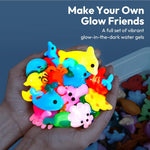 Klever Kits Glow-in-The-Dark Water Gel Kit, Magic Fairy Water Pets Toy Kit with 10 Gels(7 Glow-in-The-Dark Gels), 12 Molds, Preserving Bottle, DIY Squishy Maker Craft Kits, Arts and Crafts for Kids