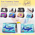 URMYWO Tummy Time Mirror Toys, High Contrast Baby Toys for Newborn | Visual Stimulation Black and White Baby Toys, Sensory Crinkle Book Toy for Infant 0-3-6-12 Months, Boy Girl Shower Gifts