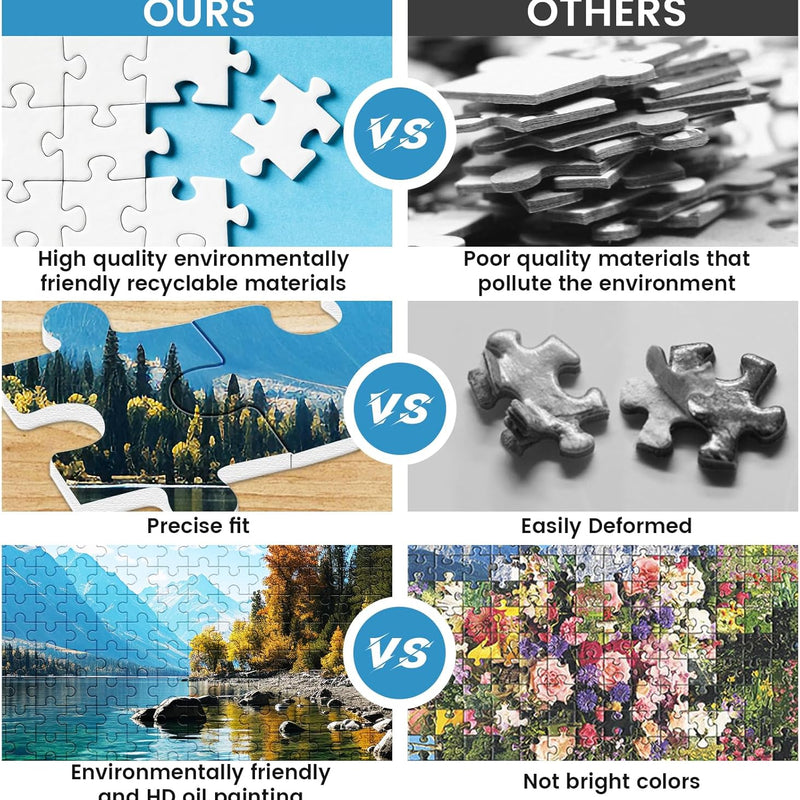 VOLUVOLU 500 Piece Puzzle for Adults, Jigsaw Puzzle,Glacier Park Jigsaw Puzzles 500 Pieces Birthday Party for Family Adults Funny Puzzle