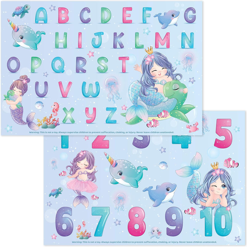 Bright Seed Disposable Placemats for Baby & Toddlers, Learning Mat- Animal1 | 40 Disposable Placemats, ABC, Numbers & Animal Learning, Perfect for Restaurants & Travel, Helps Keep Tables Clean