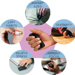 ONO Roller - Handheld Fidget Toy for Adults | Help Relieve Stress, Anxiety, Tension | Promotes Focus, Clarity | Compact, Portable Design (Black, Junior Size - ABS Plastic)