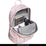adidas Kids Affiliate Backpack – School Bag for Girls and Boys, 27L, Bow Print Pink Tint/Pink Tint, OSFA