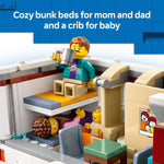 LEGO City Holiday Adventure Camper Van Building Toy Set with 3 Minifigures and Accessories