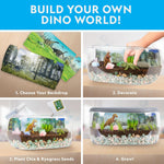 National Geographic light-up terrarium kit for kids with real plants, gemstones, and dinosaur toys - exclusive Amazon offer