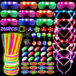 Mibote 269Pcs Led Light Up Party Favors for Kids and Adults with Glow in the Dark Accessories