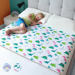 Hygge Sheets® Potty Training Pee Pads for Kids, Toddlers - 100% Waterproof, Non Slip Bed Wetting Pad for Twin Beds - Washable, Reusable Mattress & Sheet Protector - Dinosaur