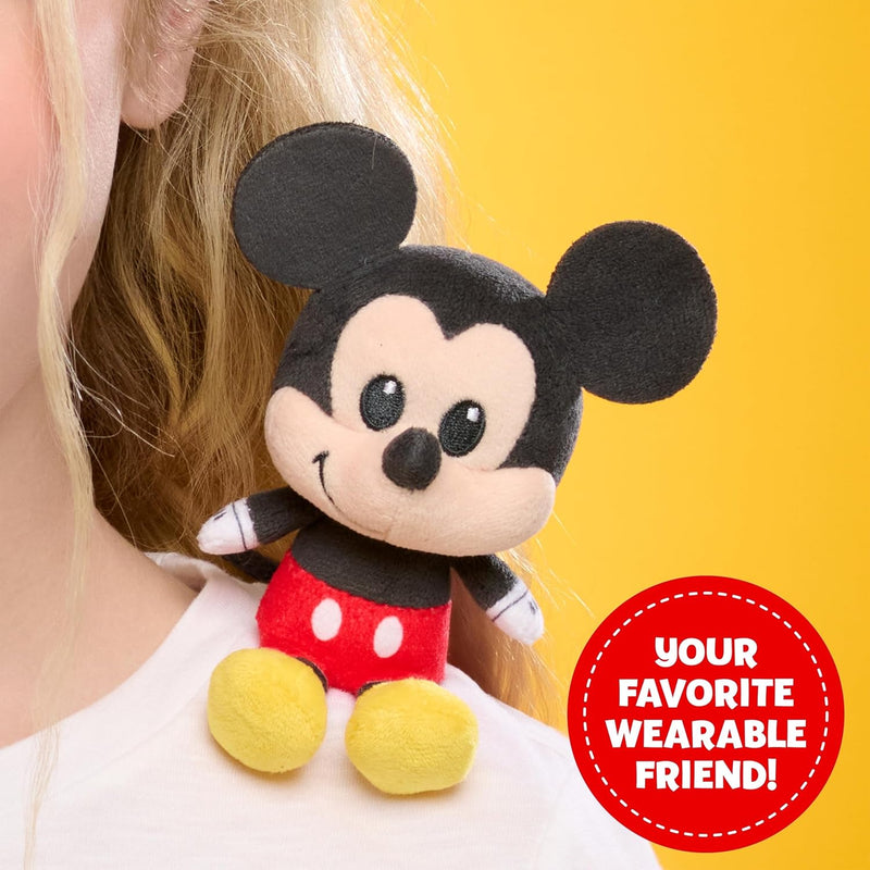 Disney Classics Perch’d 4.75-inch Shoulder Plush Mickey Mouse Stuffed Animal, Wearable Plushie, Soft Toy for Fans, Girls, Boys, Kids, Ages 3 and Up by Just Play