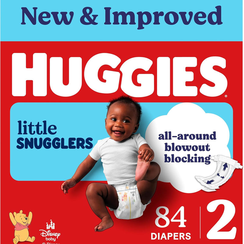 Huggies Little Snugglers Diapers Size 2, 84 Count