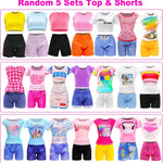BARWA 30 PCS Doll Clothes and Accessories Casual Sport Sweet Outfits Pajamas Top and Pants Shorts High Heel Flat Shoes for 11.5 Inch Girl Doll