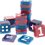 MAGNA-TILES microMAGS Learn Numbers 56-Piece Magnetic Construction Set, The Original Magnetic Building Brand