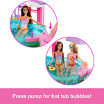 Barbie Dream Pool Playset with 6 Play Areas, Including Slide & Bubbling Hot Tub, Plus 20+ Accessories Like Pet, Floaties & More