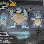 Pokemon Select Evolution 3 Pack - Features 2-Inch Squirtle, 3-Inch Wartortle & 4.5-Inch Blastoise Battle Figures - Authentic Details