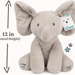 GUND Flappy the Elephant Singing Plush Toy for Babies 0 and Up, Gray, 12"