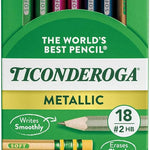 Ticonderoga Wood-Cased Pencils, Pre-Sharpened, 2 HB Soft, Pastel Colors, 150 Count