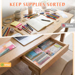 Smarpau 24 Pack Pencil Pouches, A6 Waterproof PVC Pencil Bags, 12 Colors Mesh Zipper Pouches for School Supplies, Classroom Organisation, Office Documents & Travel Storage