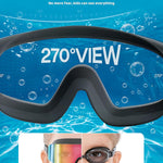 Aegend Kids Swim Goggles 2 Pack – Large Frame Anti Fog Soft Silicone Leak Proof UV Protection for Boys Girls Age 3-15