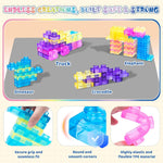 JOY SPOT! 40 PCS Sensory Soft Building Blocks for Toddlers, Kids Montessori Squishy Stacking Toy Set,Squeezable & Stretchable Early Learning Construction Playset,Puzzle Blocks for Creative Play