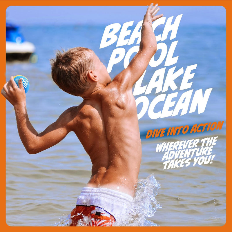 HydroSport Skipping Water Balls - Pool Ball - Beach Toys for Kids Ages 8-12 - Lake Skip, Skee, Fly Swimming Game Adults, Boys, Teens, & Family - Water Toy for Kid - Cool Fun Summer