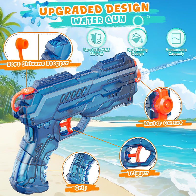 LQYoyz 2 Pack Water Guns for Kids Adults, Small Squirt Guns | Water Blaster for Boys & Girls, Water Toy for Swimming Pool, Beach & Backyard, Water Gun For Summer Games & Yard Parties