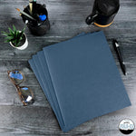 FILE-EZ Two-Pocket Folders, Navy Dark Blue, 25-Pack, Textured Paper, Letter Size (EZ-32523)
