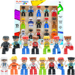 Playmags 100-Piece Magnetic Tiles for Kids, STEM Building Blocks Set with Click-in ABC Learning Tiles and Magnetic Figures