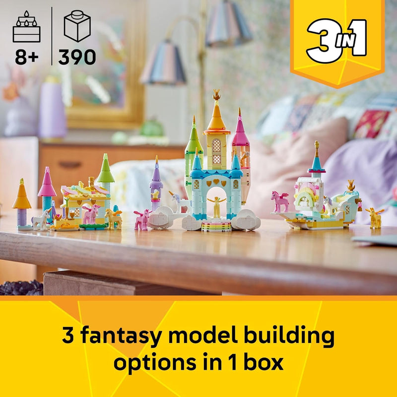 Lego creator 3 in 1 unicorn castle building toy for kids, ages 8+, 31175
