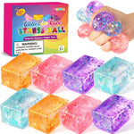 12 Pack Stress Balls for Adults, Cute Octopus Fun Squish Ball, Fidget Toys Bulk Squishy Squeeze Ball Set and Birthday Party Favors Toys for Kids