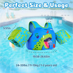 AEOCOO Puddle Float Jumper for Swiming, Toddler Swim Vest for Water Play, Pool Floats with Swimming Arm Floaties Swim Jacket & Water Wings for Kids Swimmies, Boys, Girls, Niños