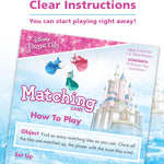 Wonder Forge Disney Princess Matching Game - Fun Memory Game for Kids Ages 3 and Up - Toddler Learning Toy Featuring Belle, Ariel, and Elsa and More Disney Princesses - Packaging May Vary