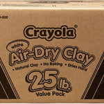 crayola-air-dry-clay-white-25lbs-bulk-modeling-clay-for-kids-no-bake