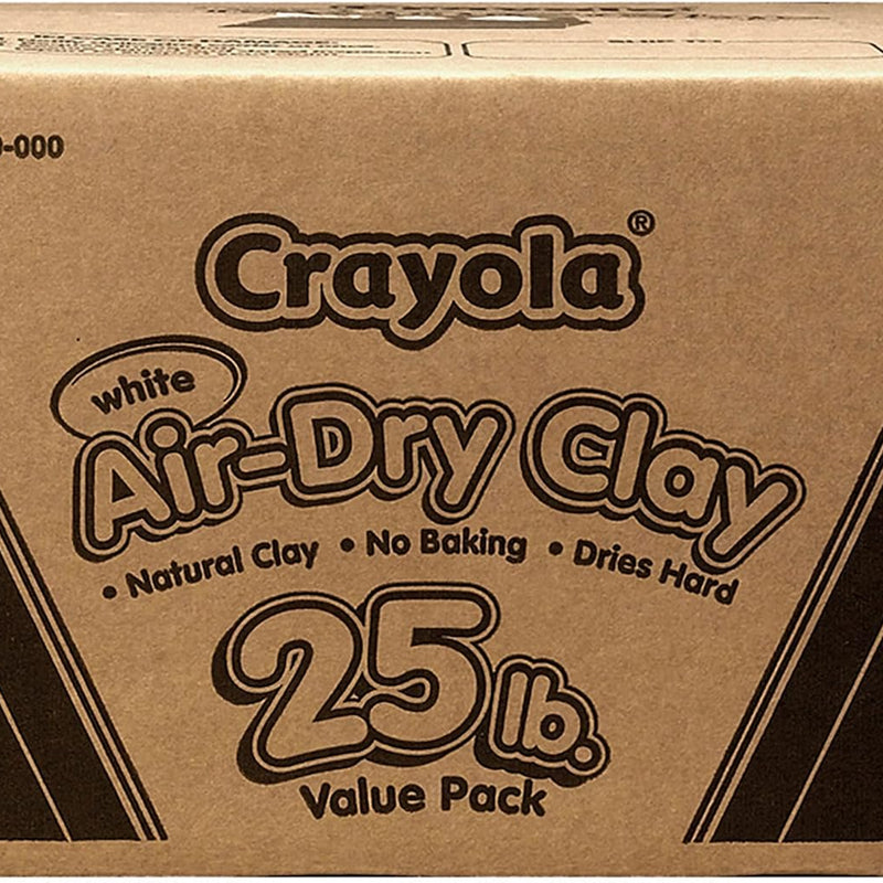 crayola-air-dry-clay-white-25lbs-bulk-modeling-clay-for-kids-no-bake