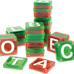 MAGNA-TILES microMAGS Learn Letters 56-Piece Magnetic Construction Set, The Original Magnetic Building Brand