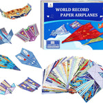 16-Design Paper Airplane Kit with FSC Certified Paper, Digital Manual, Perfect for Kids Ages 6-12.