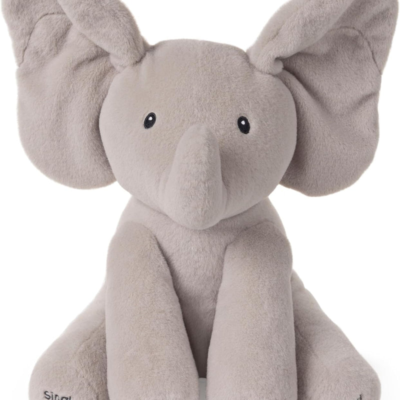 GUND Flappy the Elephant Singing Plush Toy for Babies 0 and Up, Gray, 12"
