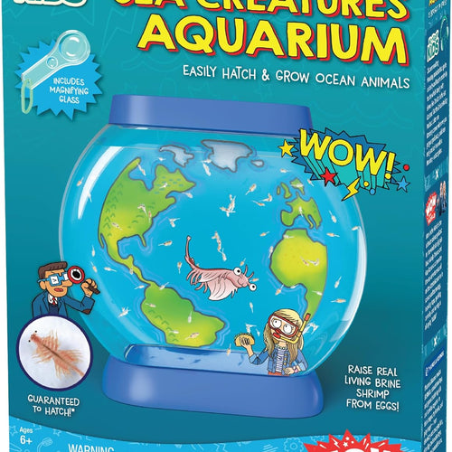 Wow in the World SEA Creatures Aquarium STEM Toy for Kids 6+ with Brine Shrimp and Customizable Tank