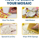 Little Jupiter DIY Mosaic Kit - Builds 4 Different Sea Mosaic Art Pieces - The Perfect Arts and Crafts for Girls and Boys Ages 8-12 - Kids Art Set Activity for Birthdays, Christmas, Holidays, & More