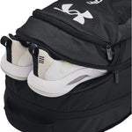 Under Armour Unisex-Adult Hustle 6.0 Backpack, (002) Black/Black/White, One Size Fits Most