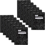 Mead Composition Notebook, 3 Pack, College Ruled Paper, 7-1/2" x 9-3/4", 100 Sheets per Comp Book, Black Marble (38111)
