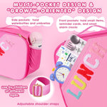 Nsrzua Lunch Bag Kids-Kids Insulated Lunch Bag with Adjustable Strap - Reusable Leakproof Lunch Box for Girls, Preppy School Lunch Tote for Travel, Picnic,School & Winter Camp